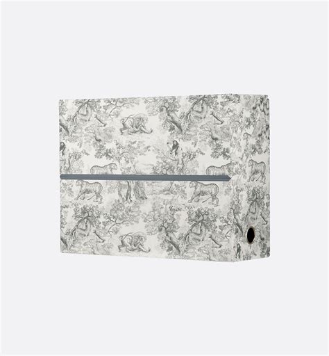 Document Holder Gray Toile de Jouy 